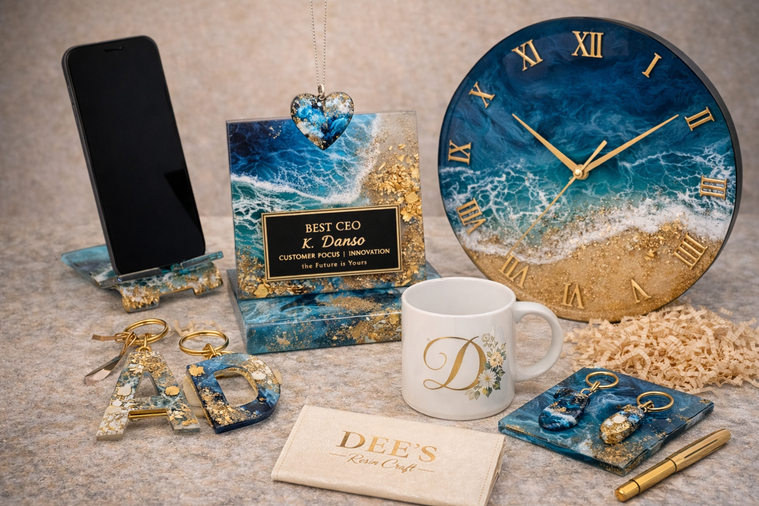 Luxury resin craft items